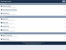 Tablet Screenshot of planetspurs.com